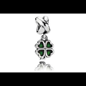 Pandora Green Four Leaf Clover Lucky Charm